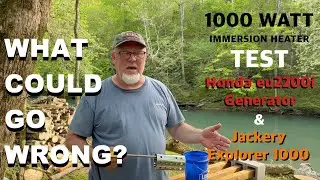 Immersion Heater testing with Jackery and Generator