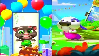 My Talking Tom Birthday party 🎉 ( Vs My Talking Hank Vs My Angela
