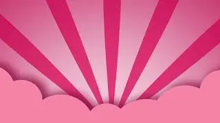 Royalty Free Template Pink Cartoon Sunrise Background Loop Animation