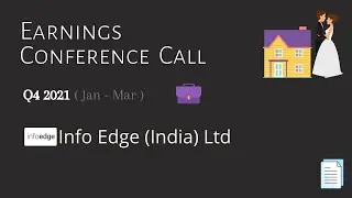 NAUKRI Info Edge (India) Limited | Q4 2021 | Earnings Conference Call