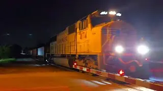 Night Chase of UP SD70M 4174 Down the Mainline of Mid America