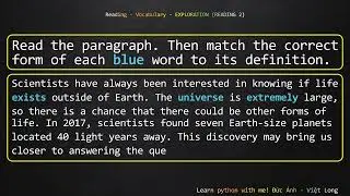 Reading - Vocabulary - EXPLORATION (READING 2)