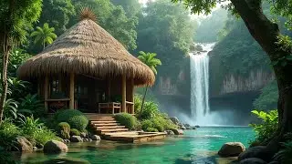 YOU'RE MISSING OUT! 🌴 5 HOURS | Turquoise Waterfall & Jungle Sounds White Noise for Ultimate Escape