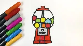 how to draw a gumball machine | easy doodle