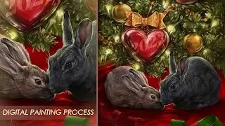 Digital Painting Process  Процесс рисования иллюстрации 