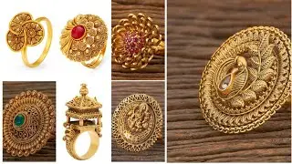 Bridal Finger Rings|Royal Antique Gold Ring Designs|Unique Ring Collection in Gold|FashionFusionHub