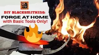 DIY Blacksmithing Forge at Home with Basic Tools Only! 🔥