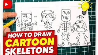 How to Draw CARTOON SKELETON 🩻🦴 || Diy Cute Emojies☕ || #ballerina #cappuccino #brainrot #cartoon 
