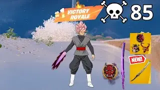 85 Elimination GOKU BLACK Solo Vs Squads Zero Build Gameplay WINS (NEW Fortnite Chapter 6)