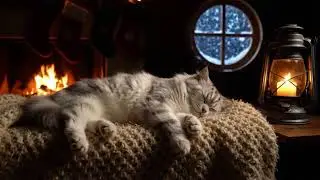 ASMR LIVE: Ultimate Relaxation (No Ads) - Loud Cat Purring & Fireplace Sounds 🔊 | Winter Ambience