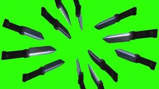 Za Warudo Time Stop with DIO Knifes Green Screen