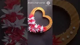 🤩 amazing heart shape wall hanging paper craft/wall hanging ❤️#shorts #youtubeshorts #papercraft