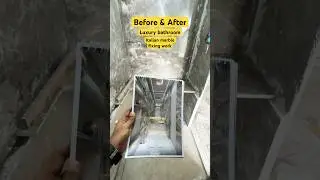 Before & after work on site - luxury bathroom - italian marble fixing work👍