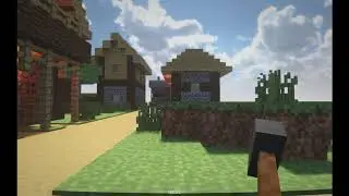 Un village Minecraft dans Teardown