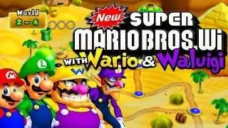 4 Player Chaos Continues! 100% New Super Mario Bros. Wii &ndash; World 2