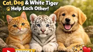 Cat, Dog & White Tiger Help Each Other 🐾 | Episode 1