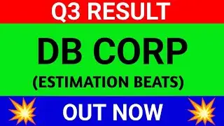 DB CORP Q3 RESULTS 2025 | DB CORP RESULTS TODAY | DB CORP SHARE LATEST NEWS | DB CORP SHARE NEWS