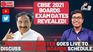 CBSE Boards 2021 Date Announcement | 2021 Board Exams postponed | Education Minister Live