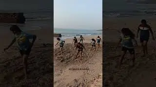 A3# kabaddi Girls Running in Sea Shore & 85 years old Man also Running in Sea Shore...