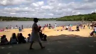English style 'beach holiday' by lake!
