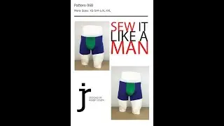 068-Mens Bermuda Boxer Brief Trunk Underwear Sewing Pattern Tutorial