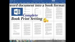 how to make a word document into a book format