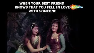 Faulad movie scene with very young Mumtaz and Dara Singh - Betrayal and Love memes | Bollywood memes