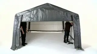 How to: Assembling a ShelterLogic&reg; Pull-Eaze&trade; Roll-Up Door Kit
