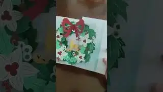 Holiday Wreath Pop-Up Card  #popupcard #christmas #greetingcard
