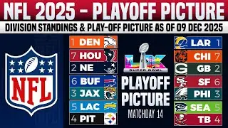 🔵 NFL 2025 PLAY-OFFS PICTURES | NFL STANDINGS TODAY AS OF 9 DEC 2025