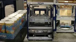 All in one Palletizer with Concurrent Stretch Wrapping from TopTier
