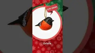 Bird Christmas ornaments wood