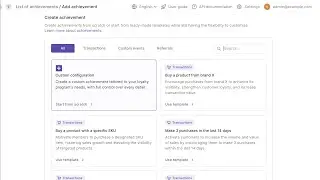 Use achievement templates to create engaging loyalty campaigns