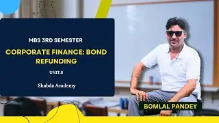 Corporate Finance | Bond Refunding | Unit - 6 | Third Semester | MBS