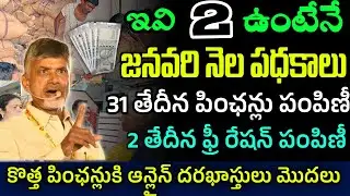 ఎపిలో జనవరి నెల పధకాల లిస్టు విడుదల|ఈ నెల 31  తేదిన పించన్లు పంపిణి|2 తేది నుండి ఫ్రీ రేషన్ పంపిణి|
