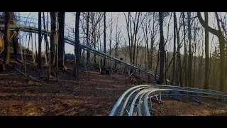 INTENSE POV Ride on a gravity mountain rollercoaster on Scaly Mountain, NC