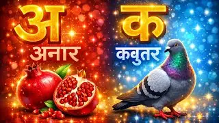 Hindi Varnamala | अ से अनार क से कबूतर | Kids Learning Video A a for apple Alphabet video|education 