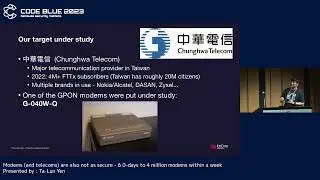 [Cb23]Modems (and telecoms) are also not as secure - 6 0-days to 4 million modems within a week
