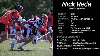 Nick Reda Sophomore Fall and Summer Highlights