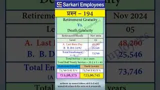 194 - Retirement Gratuity Vs. Death Gratuity #gratuity #retirement