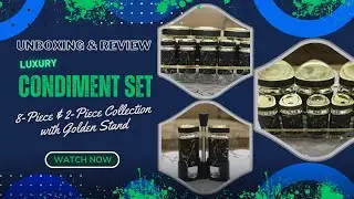 Luxury Condiment Set Review | 8-Piece & 2-Piece Collection with Golden Stand | Unboxing!
