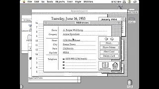 Apple Macintosh - HyperCard 2.1 - Appointments (1991) Apple Computer