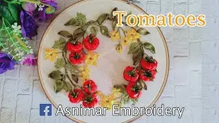Tomatoes Ribbon Embroidery Design (Easy & Complete Tutorial)
