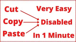 How to disable cut copy and paste functions in Excel?