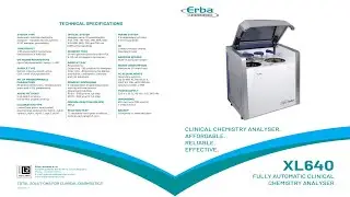 ERBA XL 640  wash station up/down movement (CRU ISSUE)