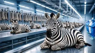 Inside a Zebra Slaughter House | Zebra Skins into Million Dollar Luxury Products | Full Process