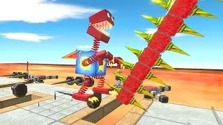 CREEPY MONSTER Run Over Spikes - Animal Revolt Battle Simulator ARBS