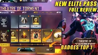 Free Fire New Elite Pass Full Review |Season 36 Elite Pass Free Fire |Theatre of Torment Elite Pass