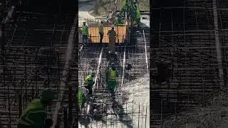 Casting Post Tension Concrete Slab.#youtubeshorts #construction