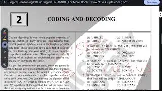Coding decoding Reasoning lectre no 1 #comment #like #jkssb #upsc 